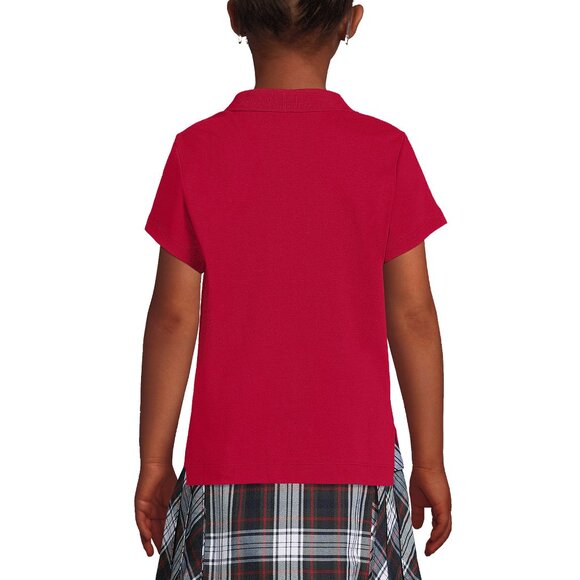 NEW Lands' End Little Girls Polo Shirt Short Sleeves Classic Red Color size 4 XS - Picture 4 of 7